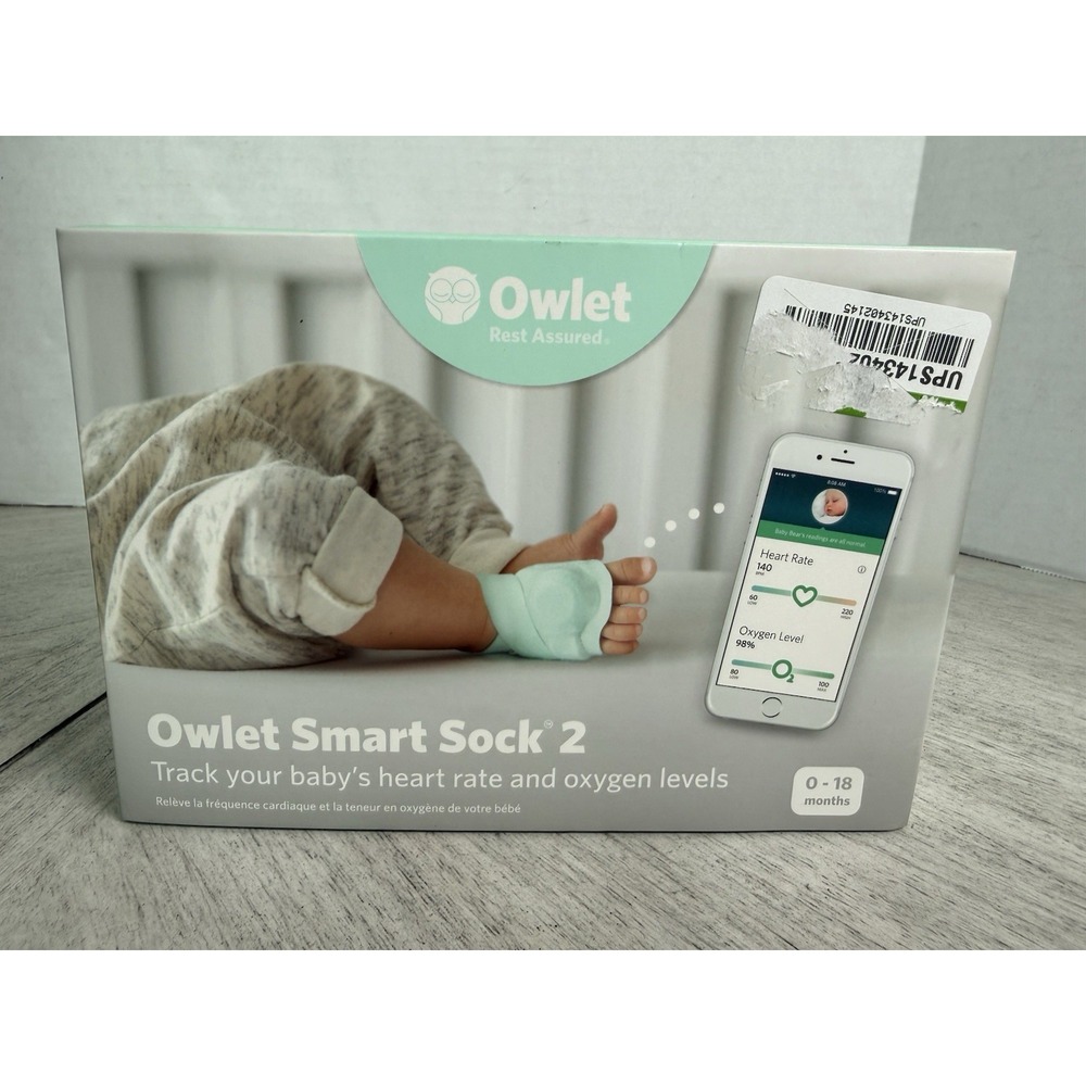 Owlet Smart Sock Generation 2 Infant Pulse Oximeter Oxygen Heart Rate Monitor